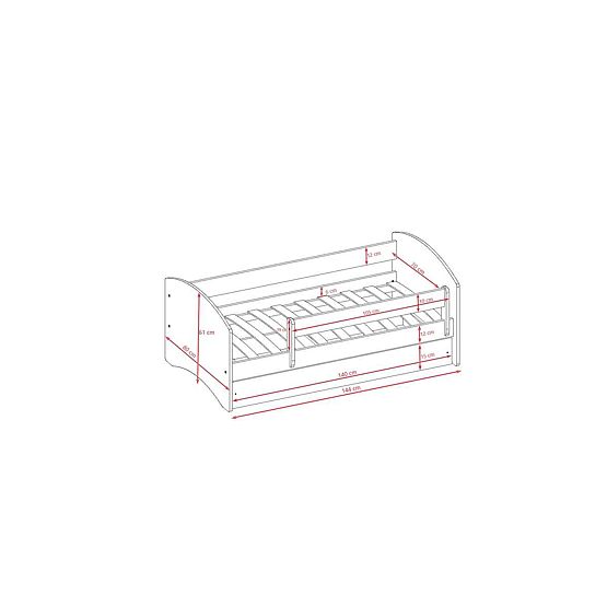 Lit pour enfant avec barrière Ourbaby -Ourson - blanc