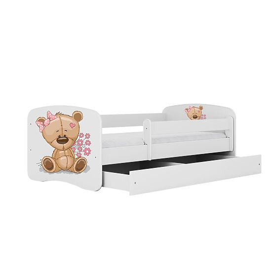 Lit pour enfant avec barrière Ourbaby -Ourson - blanc