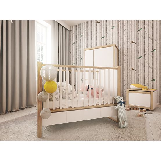 Bébé lit bébé Elegant Cream avec stockage espace