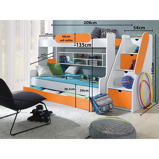 Bébé loft lit Segan Orange
