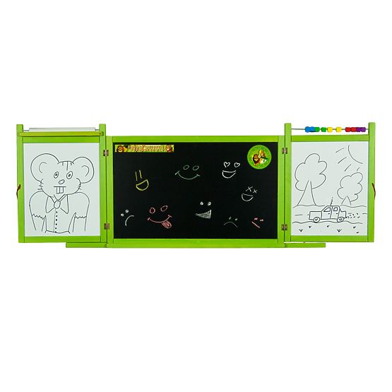 Tableau magnétique/craie pour enfants au mur - vert