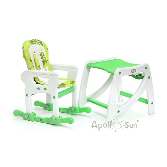 Bébé à manger chaise haute 5v1 - Vert papillon