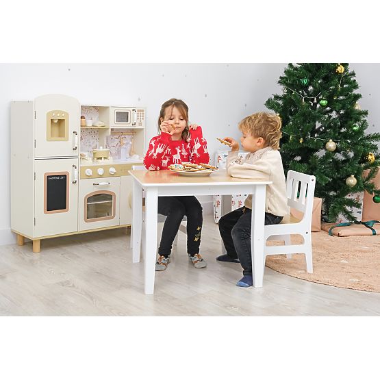 Bianca - Cuisine avec robinet fonctionnel, lave-linge et four
