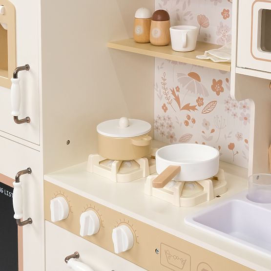 Bianca - Cuisine avec robinet fonctionnel, lave-linge et four