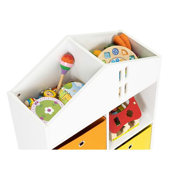 Bibliothèque de maison avec boîtes de rangement