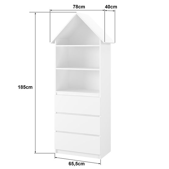 Bibliothèque Cabane Sofie - grise