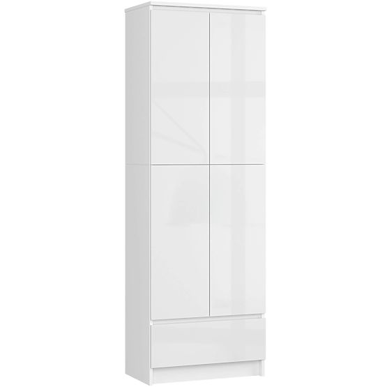 BIBLIOTHÈQUE FERMÉE R60 2D 1SZ CLP PK BLANC/ BLANC BRILLANT