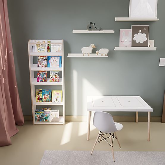 Bibliothèque pour enfants 134 x 49 cm - étagère à livres