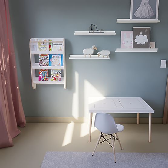 Bibliothèque pour enfants 74,5 x 49 cm - étagères à livres