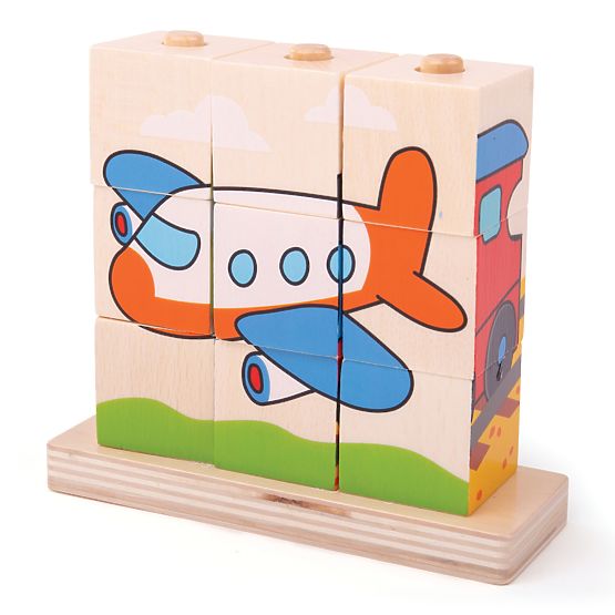 Bigjigs Baby Snap-on bloque les moyens de transport