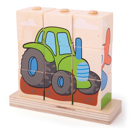 Bigjigs Baby Snap-on bloque les moyens de transport