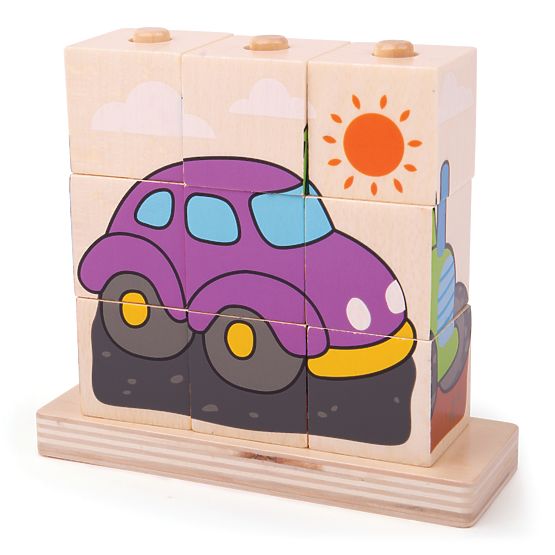 Bigjigs Baby Snap-on bloque les moyens de transport