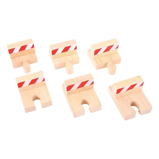 Bigjigs Pare-chocs de rail 6 pièces