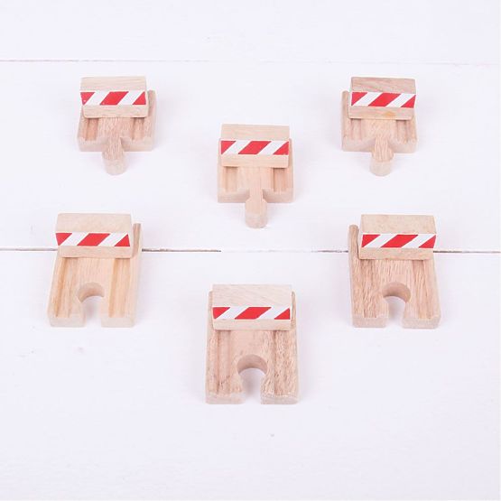 Bigjigs Pare-chocs de rail 6 pièces