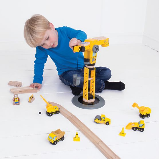 Bigjigs Rail Crane et engins de chantier