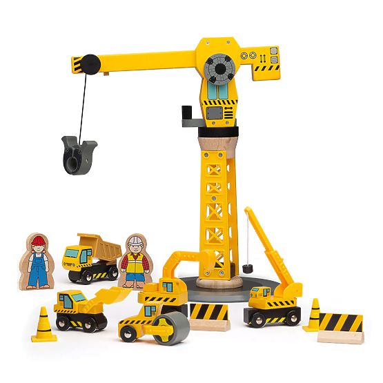 Bigjigs Rail Crane et engins de chantier