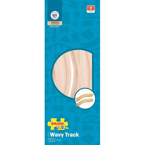 Bigjigs Rail Rails courbés 22 cm 2 pcs