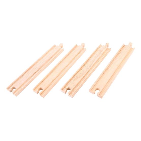 Bigjigs Rail Longs rails droits 21 cm 4 pcs