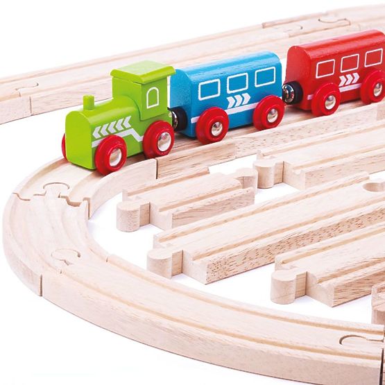 Bigjigs Rail Rails en bois lot de 24 pièces