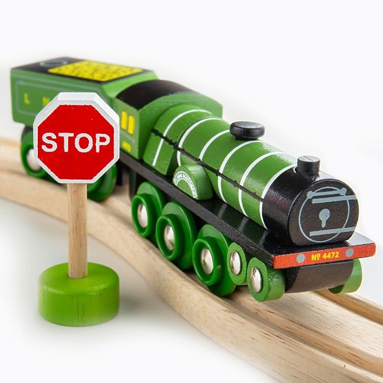 Bigjigs Rail Réplique en bois de la locomotive Flying Scotsman