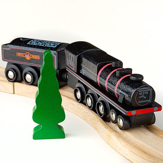 Bigjigs Rail Réplique en bois de la locomotive à moteur Black 5