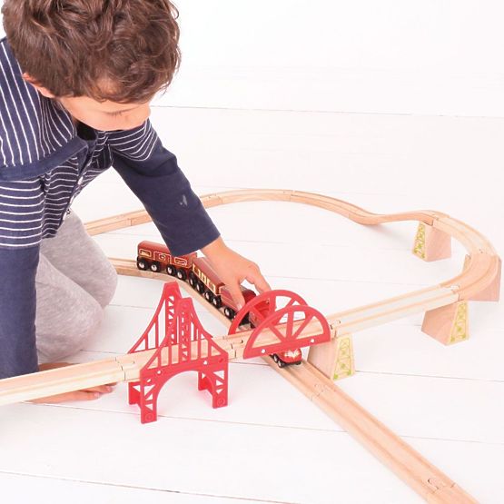 Bigjigs Rail réplique locomotive Duchesse de Hamilton + 3 rails