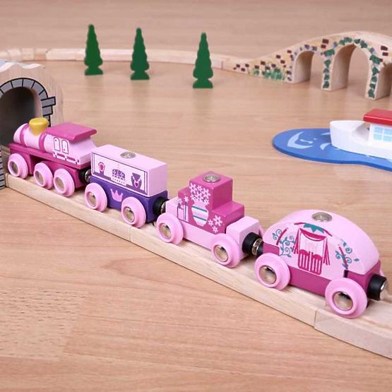 Bigjigs Rail Train pour princesses + 3 voies