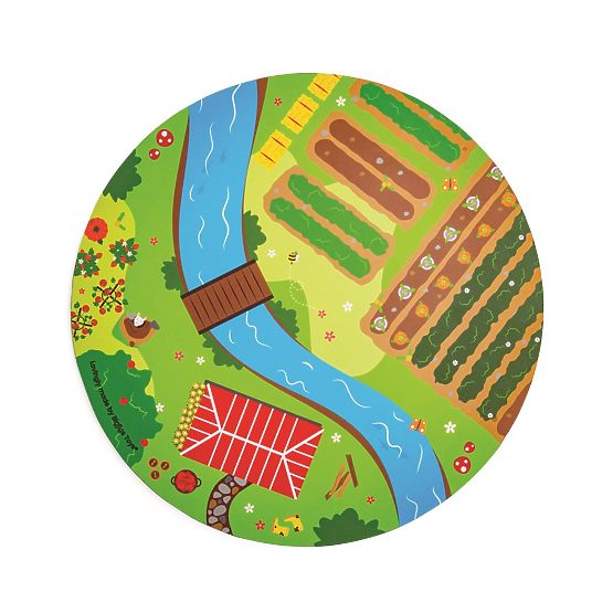 Bigjigs Rail Voie ferrée en bois avec route de campagne 80 pièces