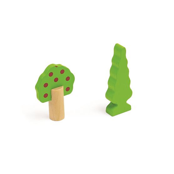 Bigjigs Rail Voie ferrée en bois avec route de campagne 80 pièces