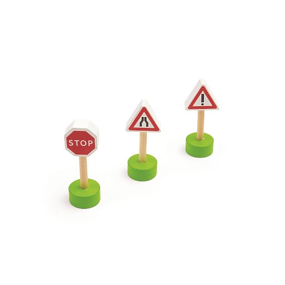 Bigjigs Rail Voie ferrée en bois avec route de campagne 80 pièces