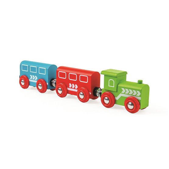 Bigjigs Rail Voie ferrée en bois avec route de campagne 80 pièces