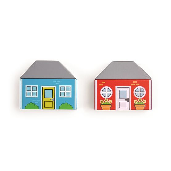 Bigjigs Rail Voie ferrée en bois avec route de campagne 80 pièces