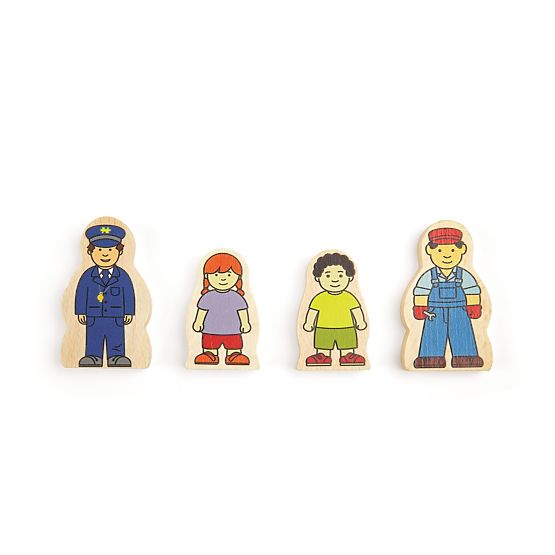 Bigjigs Rail Voie ferrée en bois avec route de campagne 80 pièces