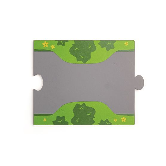 Bigjigs Rail Voie ferrée en bois avec route de campagne 80 pièces