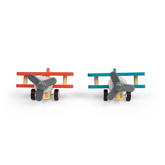 Bigjigs Toys Avion en bois à remonter Biplan 1 pièce