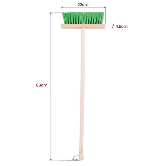 Bigjigs Toys Balai de jardin à long manche vert