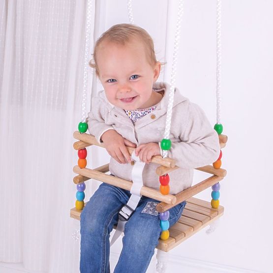 Bigjigs Toys Balançoire à perles en bois