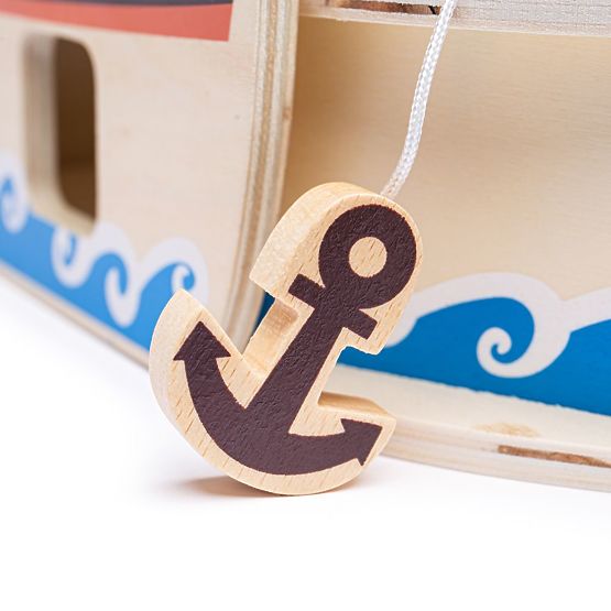 Bigjigs Toys Bateau Pirate avec Pirates