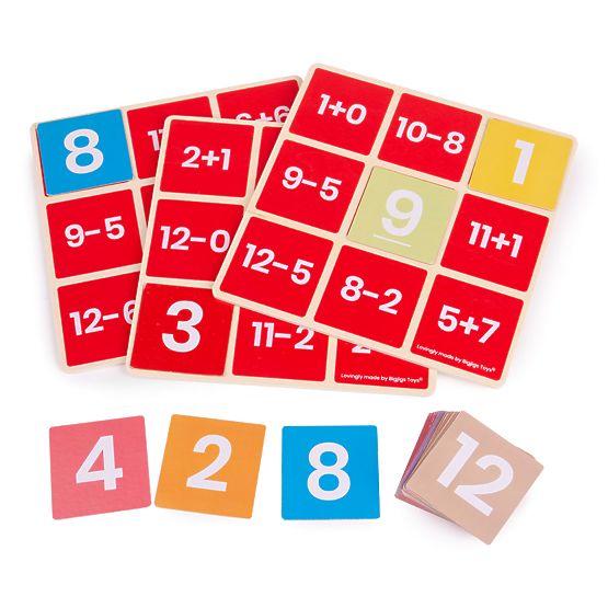 Bigjigs Toys Bingo Mathématique Addition et Soustraction