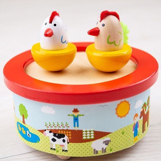 Bigjigs Toys Boîte à musique en bois Ferme