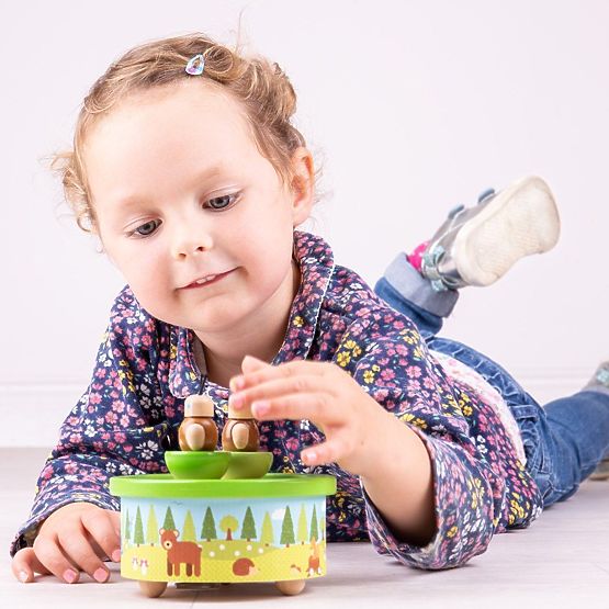 Bigjigs Toys Boîte à musique en bois woodland