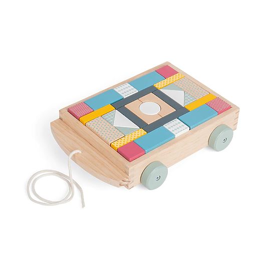 Bigjigs Toys Chariot avec blocs en bois