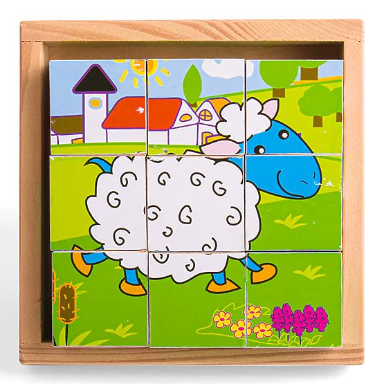 Bigjigs Toys Cubes d'images Animaux 9 cubes