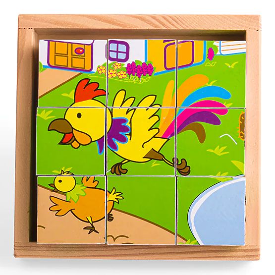 Bigjigs Toys Cubes d'images Animaux 9 cubes