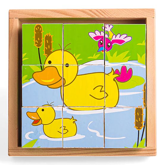 Bigjigs Toys Cubes d'images Animaux 9 cubes