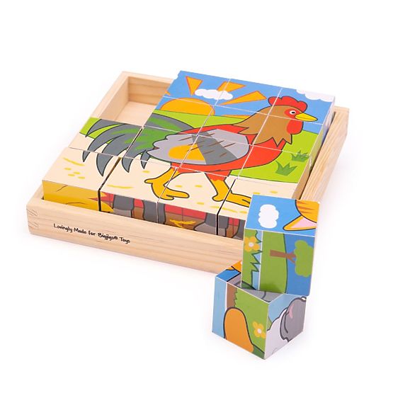 Bigjigs Toys Cubes Illustrés Ferme
