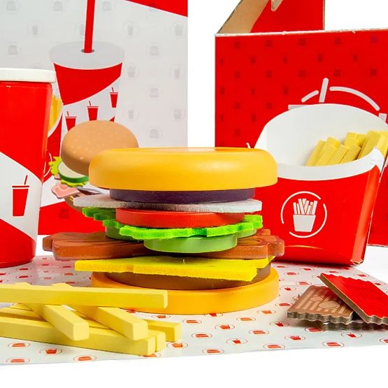 Bigjigs Toys Ensemble Burger et frites