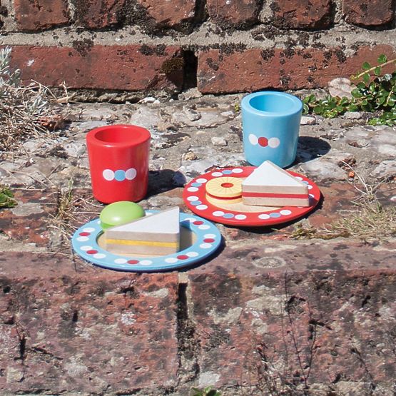 Bigjigs Toys Ensemble de goûter à pois