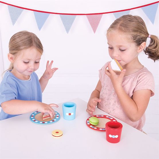 Bigjigs Toys Ensemble de goûter à pois