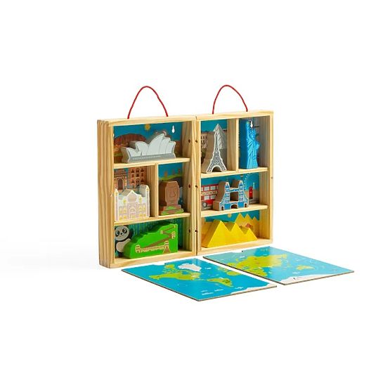 Bigjigs Toys Ensemble de jeu en bois pour voyageurs